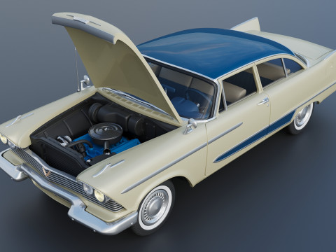 プリマス・プラザ 1958 3Dプリントモデル