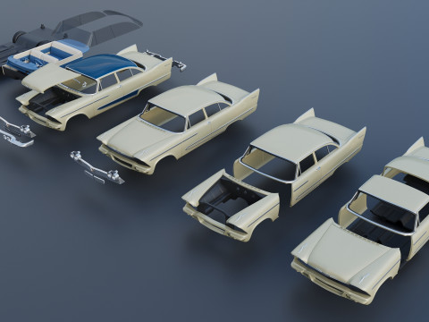 プリマス・プラザ 1958 3Dプリントモデル