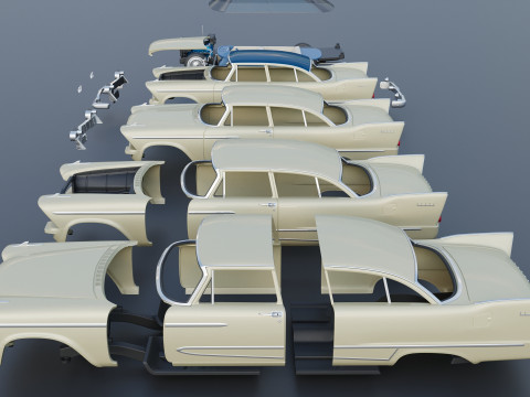 プリマス・プラザ 1958 3Dプリントモデル