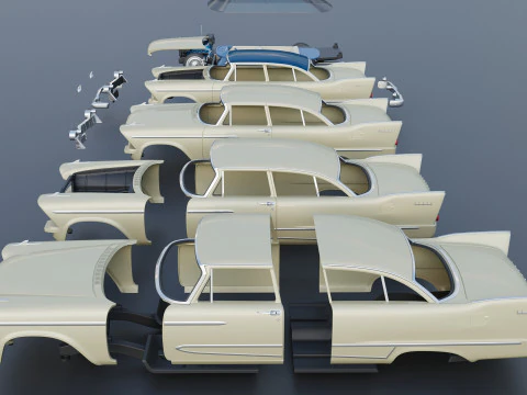 Plymouth Plaza 1958 3D Print Model
