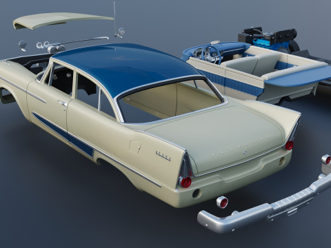 プリマス・プラザ 1958 3Dプリントモデル