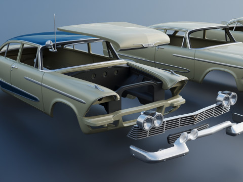 プリマス・プラザ 1958 3Dプリントモデル