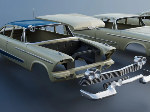 Plymouth Plaza 1958 3D Print Model