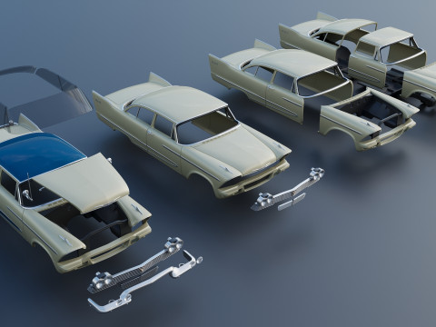 プリマス・プラザ 1958 3Dプリントモデル