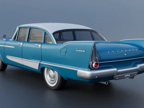 Plymouth Plaza 4 Door 1958 3D Print Model