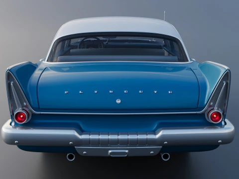 Plymouth Plaza 4 Door 1958 3D Print Model