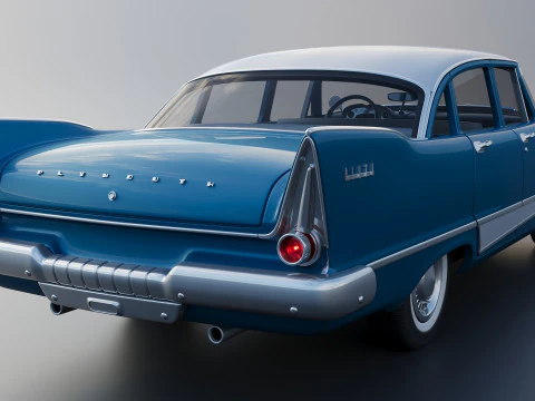 Plymouth Plaza 4 Door 1958 3D Print Model