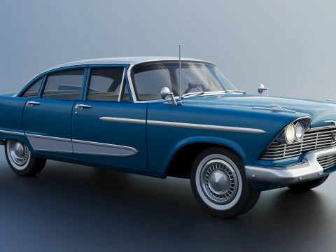 Plymouth Plaza 4 Door 1958 3D Print Model