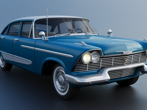 Plymouth Plaza 4 porte 1958 Modello di stampa 3D