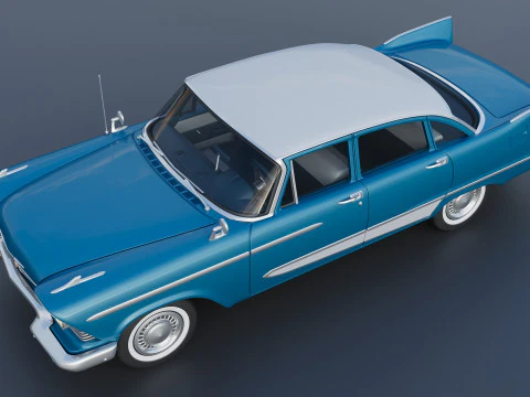 Plymouth Plaza 4 Door 1958 3D Print Model