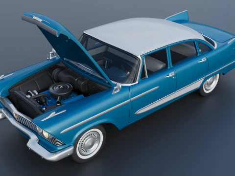 Plymouth Plaza 4 Door 1958 3D Print Model