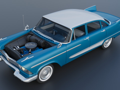 Plymouth Plaza 4 porte 1958 Modello di stampa 3D