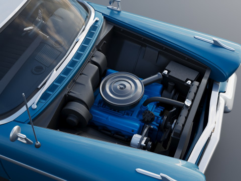 Plymouth Plaza 4 porte 1958 Modello di stampa 3D
