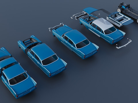 Plymouth Plaza 4 porte 1958 Modello di stampa 3D