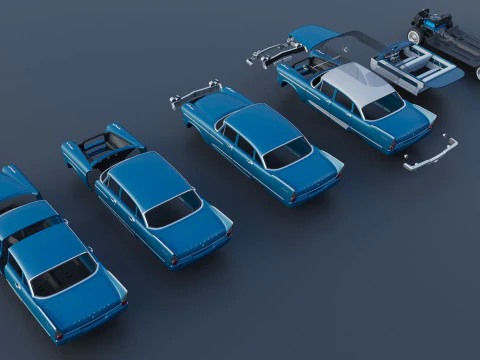 Plymouth Plaza 4 Door 1958 3D Print Model