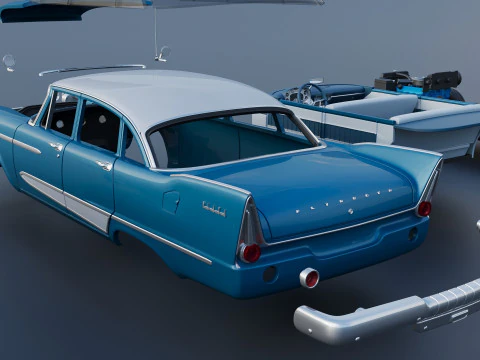 Plymouth Plaza 4 Door 1958 3D Print Model
