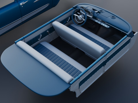 Plymouth Plaza 4 porte 1958 Modello di stampa 3D