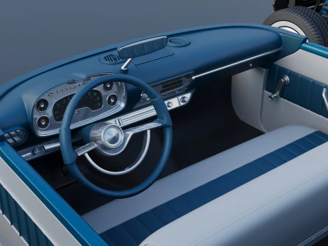 Plymouth Plaza 4 Door 1958 3D Print Model