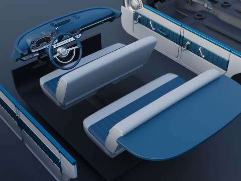 Plymouth Plaza 4 porte 1958 Modello di stampa 3D