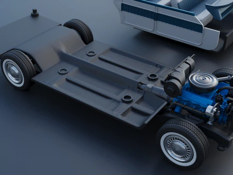 Plymouth Plaza 4 Door 1958 3D Print Model