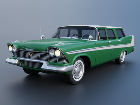 Plymouth deportivo suburbano 1958 Modelo de impresión 3D