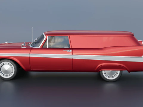 Plymouth Suburban Panel Wagon 1958 3D Print Model