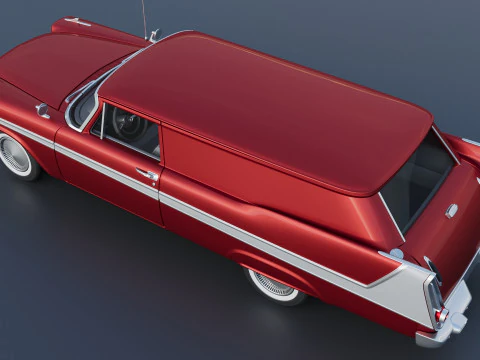 Plymouth Suburban Panel Wagon 1958 3D Print Model