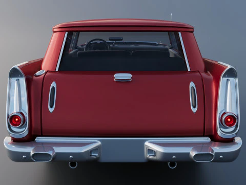 Plymouth Suburban Panel Wagon 1958 3D Print Model