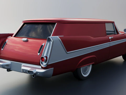 Plymouth Suburban Panel Wagon 1958 3D Print Model