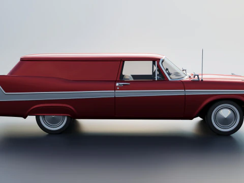 Plymouth Suburban Panel Wagon 1958 3D Print Model