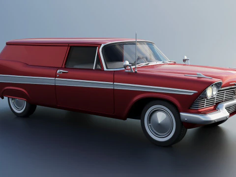 Plymouth Suburban Panel Wagon 1958 3D Print Model