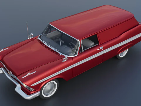 Plymouth Suburban Panel Wagon 1958 3D Print Model