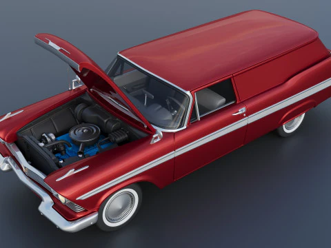 Plymouth Suburban Panel Wagon 1958 3D Print Model