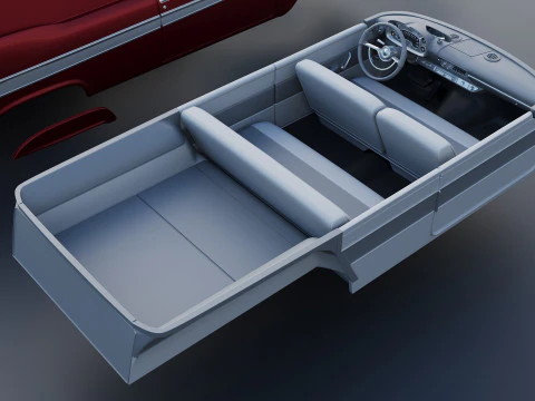 Plymouth Suburban Panel Wagon 1958 3D Print Model