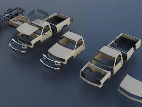 Chevrolet K-1500 1989 3D Print Model