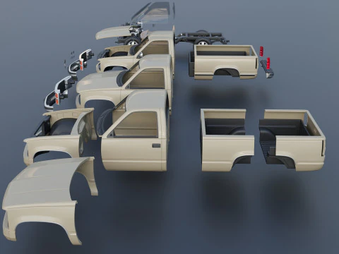 Chevrolet K-1500 1989 3D Print Model