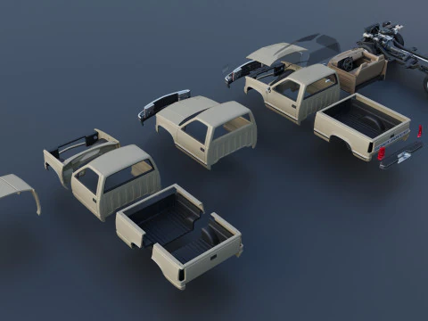 Chevrolet K-1500 1989 3D Print Model