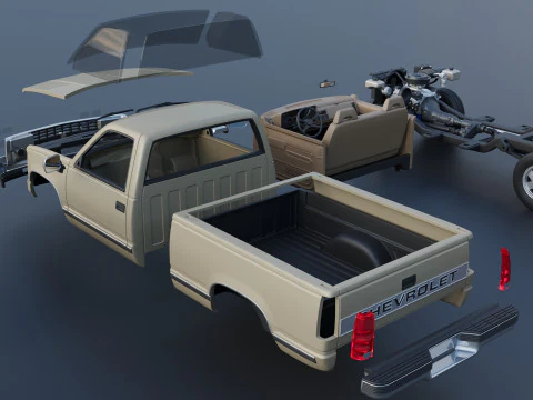Chevrolet K-1500 1989 3D Print Model