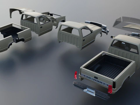 Chevrolet K-1500 1989 3D Print Model