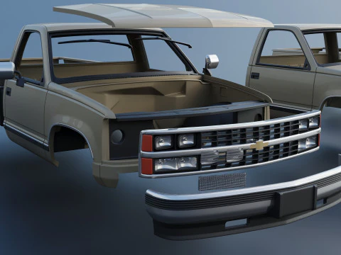Chevrolet K-1500 1989 3D Print Model