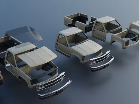 Chevrolet K-1500 1989 3D Print Model