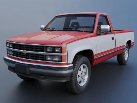 Chevrolet K-1500 Letto lungo 1989 Modello di stampa 3D