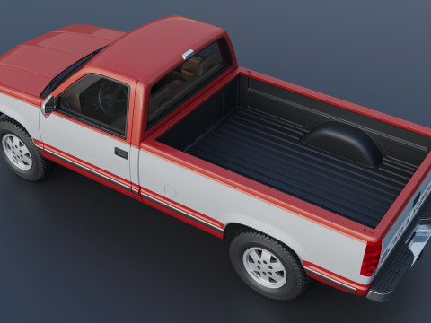 Chevrolet K-1500 Long Bed 1989 3D Print Model