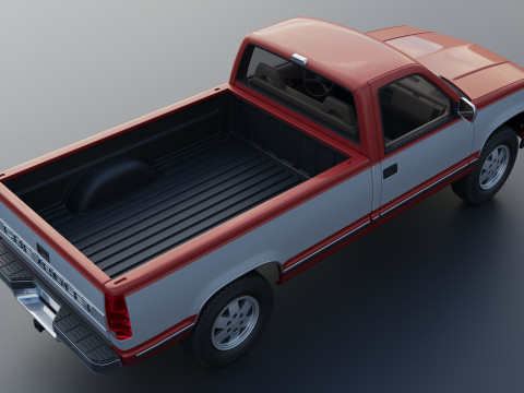 Chevrolet K-1500 Long Bed 1989 3D Print Model