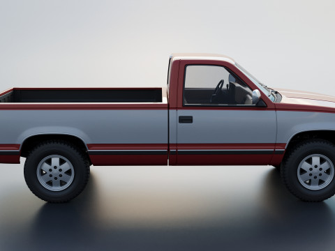 Chevrolet K-1500 Long Bed 1989 3D Print Model