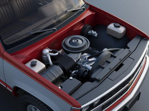 Chevrolet K-1500 Long Bed 1989 3D Print Model