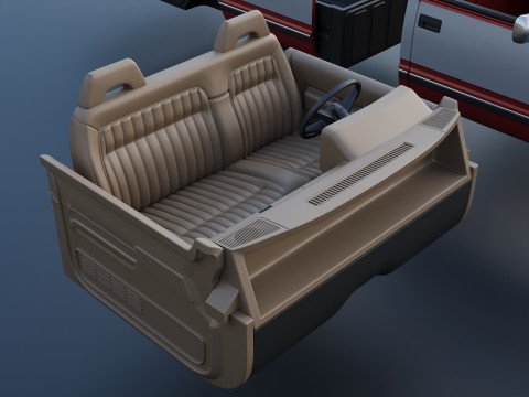 Chevrolet K-1500 Long Bed 1989 3D Print Model