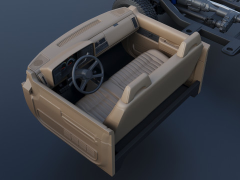 Chevrolet K-1500 Long Bed 1989 3D Print Model