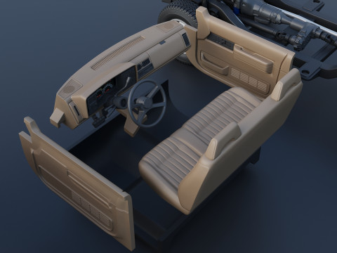 Chevrolet K-1500 Long Bed 1989 3D Print Model