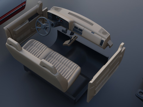 Chevrolet K-1500 Long Bed 1989 3D Print Model